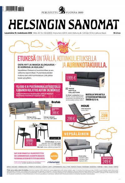 Helsingin Sanomat 19.5.2018 Lehtiluukku.fi zarah-tuoli sotka mikkola