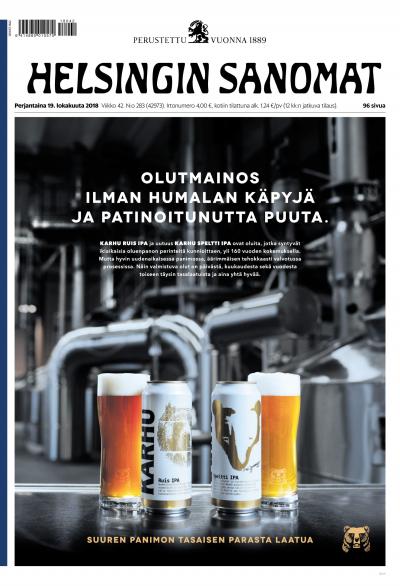 Helsingin Sanomat 19.10.2018 Lehtiluukku.fi Helsingin Sanomat 19.10.2018 Lehtiluukku.fi