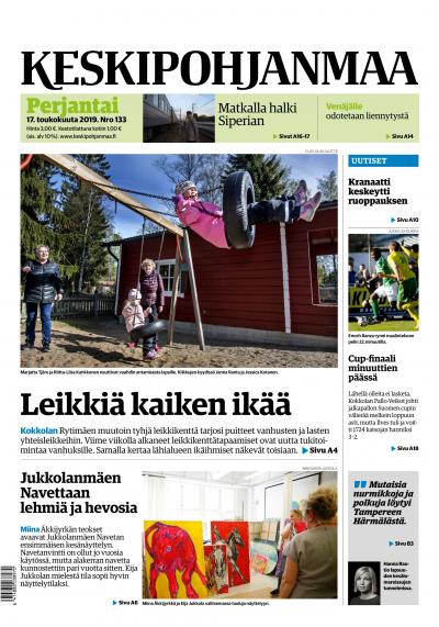 Culling Portrayal Mysterious KESKIPOHJANMAA 17.5.2019 - Lehtiluukku.fi