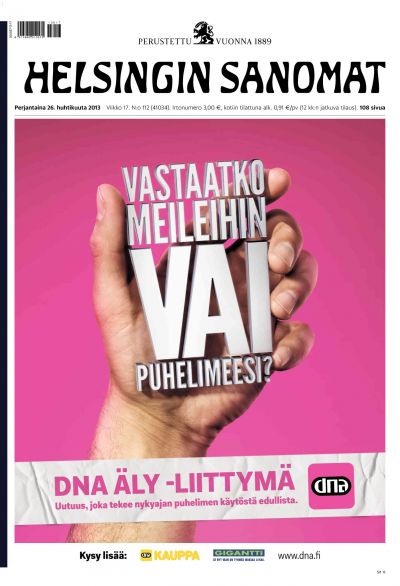 Helsingin Sanomat 26.04.2013 Lehtiluukku.fi Helsingin Sanomat 26.04.2013 Lehtiluukku.fi