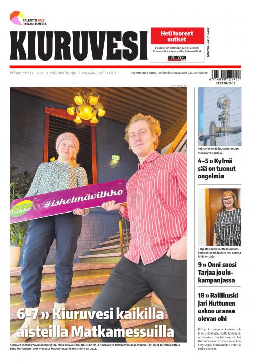 Kiuruvesi lehti 17 1 2024 Lehtiluukku fi