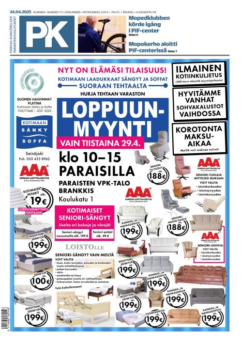 Pargas Kungörelser - Paraisten Kuulutukset