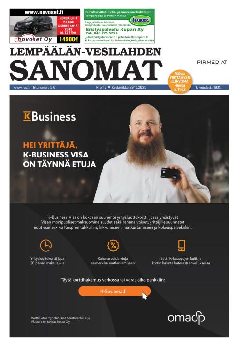 Lempäälän-Vesilahden Sanomat 29.10.2025