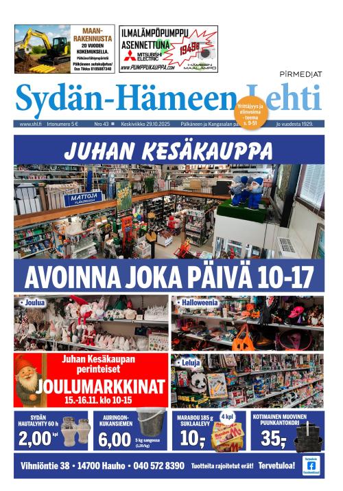 Sydän-Hämeen Lehti 29.10.2025