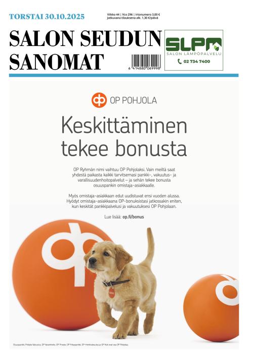 Salon Seudun Sanomat 30.10.2025