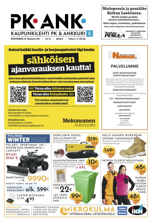 Kaupunkilehti Ankkuri 29.10.2025