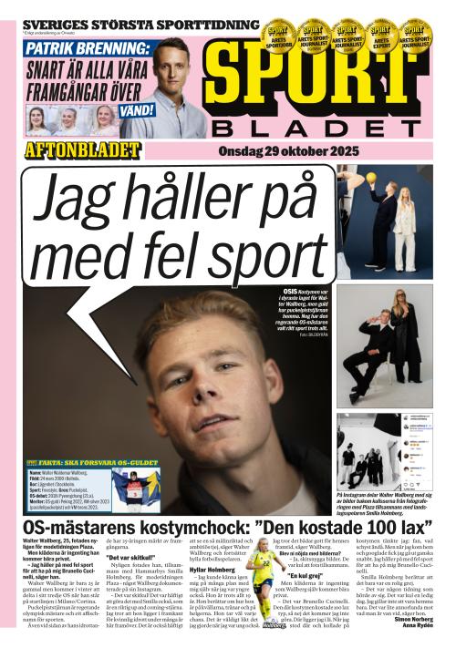 Aftonbladet Sportbladet 29.10.2025