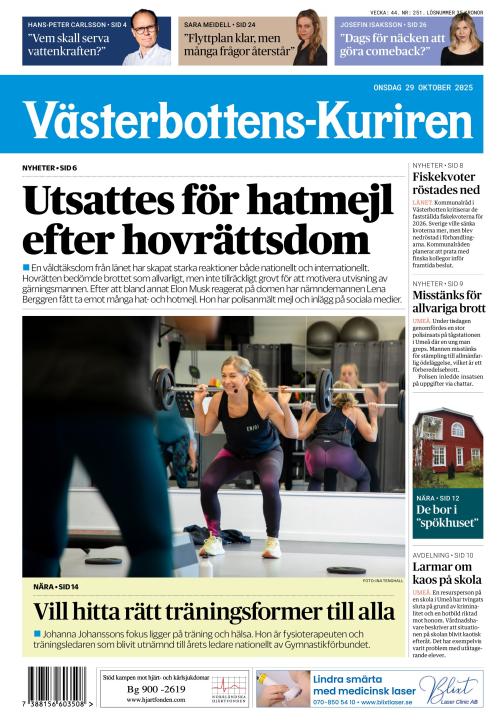 Västerbottens-Kuriren (SE) 29.10.2025