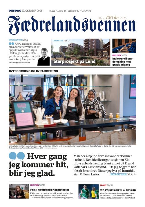 Fædrelandsvennen (NO) 29.10.2025