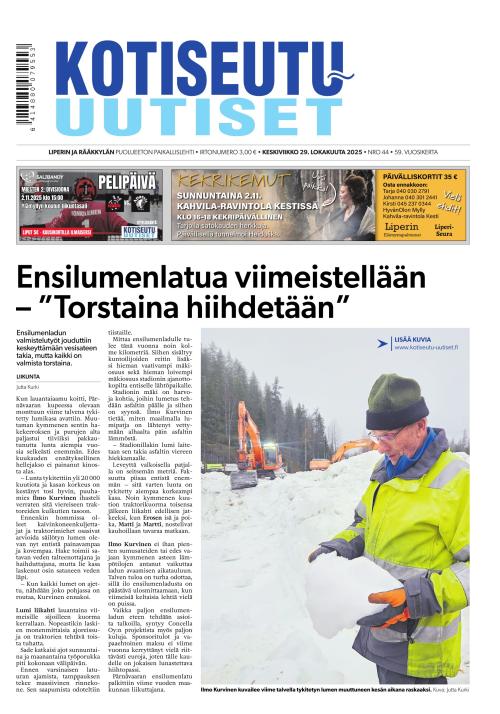 Kotiseutu-uutiset 29.10.2025