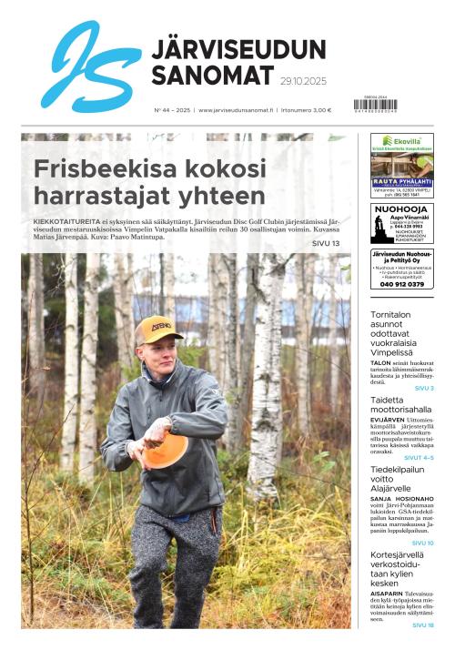 Järviseudun Sanomat 29.10.2025