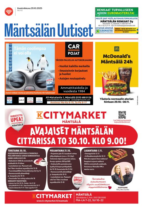 Mäntsälän Uutiset 29.10.2025