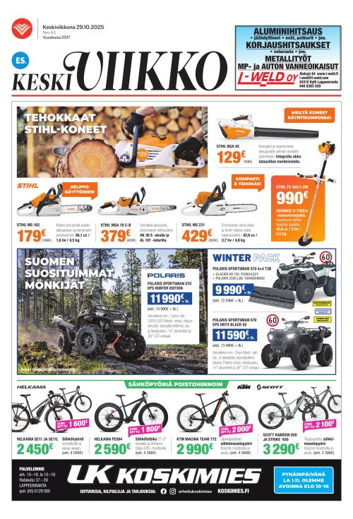 ES Keskiviikko (Etelä-Saimaa -liitteet) 29.10.2025