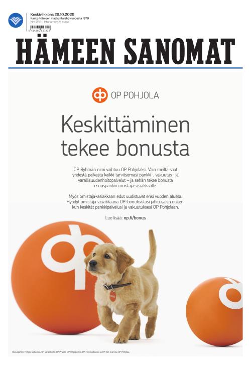 Hämeen Sanomat 29.10.2025