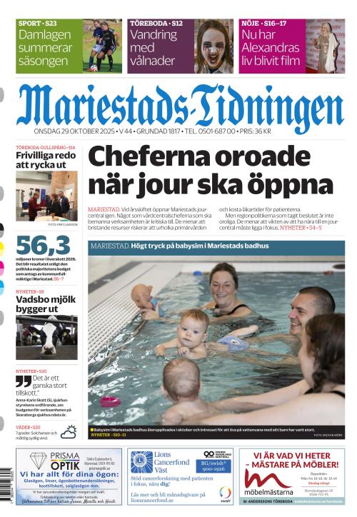 Mariestads-Tidningen 29.10.2025