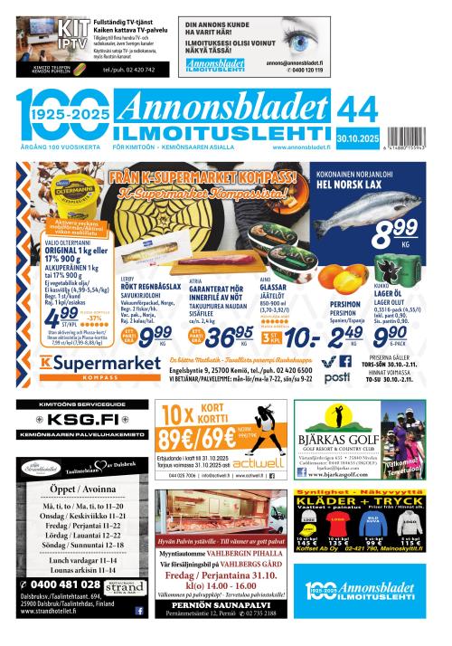 Annonsbladet 30.10.2025