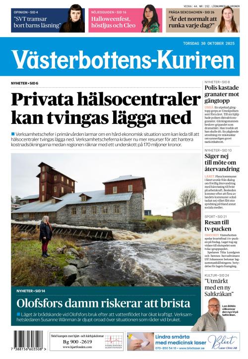 Västerbottens-Kuriren (SE) 30.10.2025