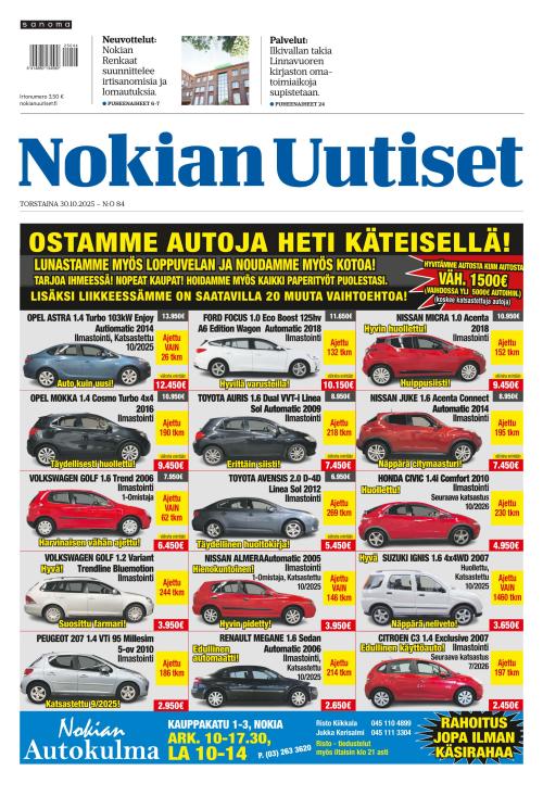 Nokian Uutiset 30.10.2025