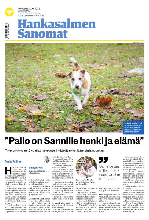 Hankasalmen Sanomat 30.10.2025
