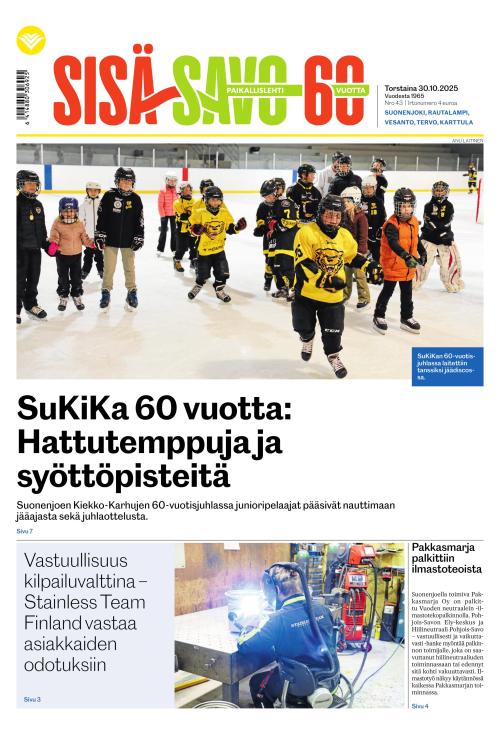 Paikallislehti Sisä-Savo 30.10.2025