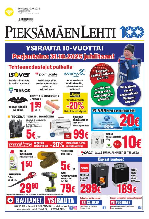Pieksämäen lehti 30.10.2025