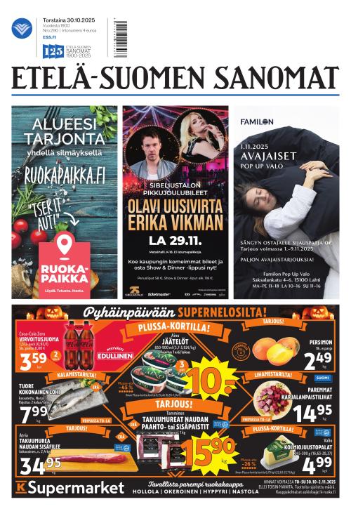 Etelä-Suomen Sanomat 30.10.2025