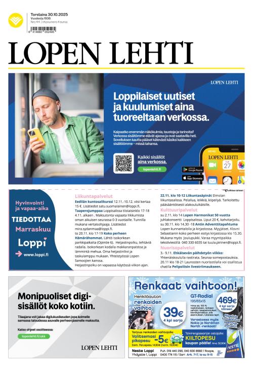 Lopen Lehti 30.10.2025