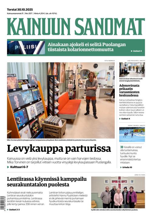 Kainuun Sanomat 30.10.2025