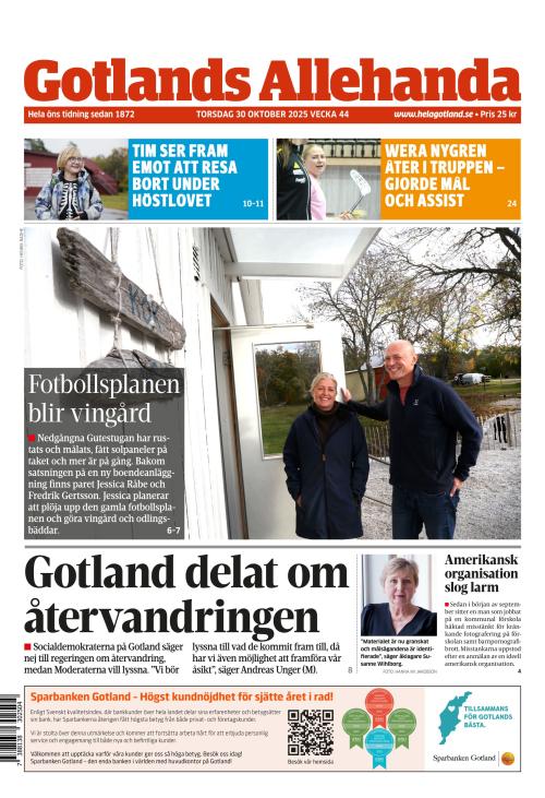 Gotlands Allehanda 30.10.2025