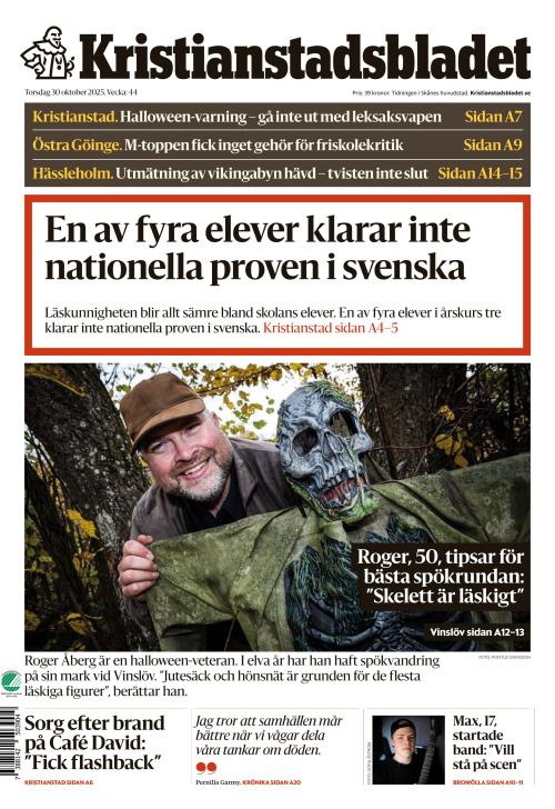 Kristianstadsbladet 30.10.2025