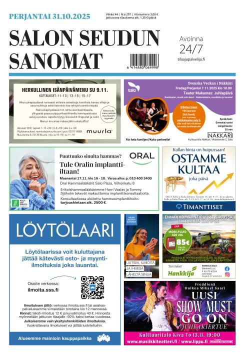 Salon Seudun Sanomat 31.10.2025