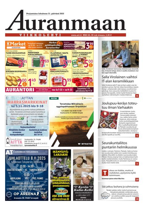 Auranmaan Viikkolehti 31.10.2025