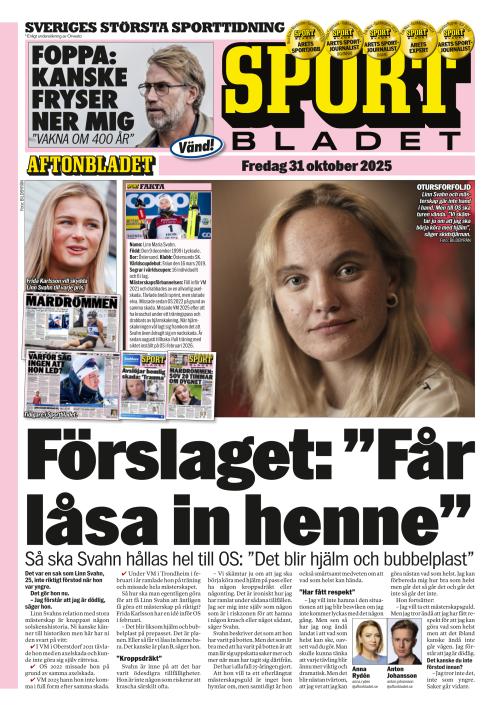 Aftonbladet Sportbladet 31.10.2025