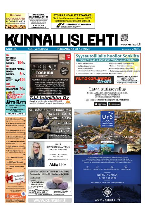 Kunnallislehti Paimio-Sauvo-Kaarina 31.10.2025