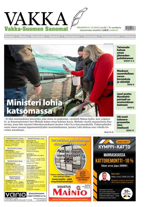 Vakka-Suomen Sanomat 31.10.2025