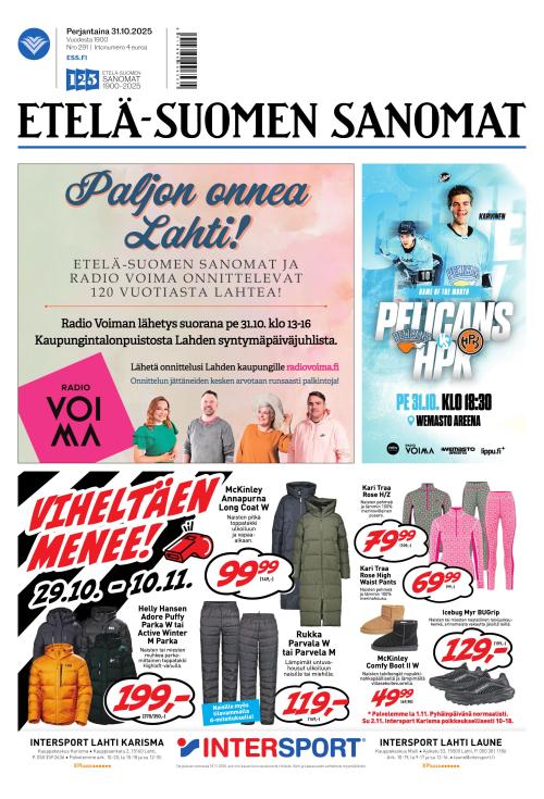 Etelä-Suomen Sanomat 31.10.2025