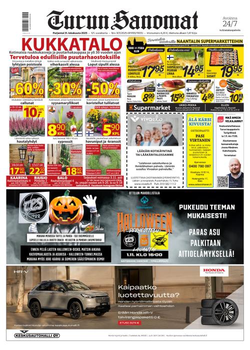 Turun Sanomat 31.10.2025