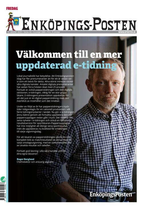 Enköpings-Posten 31.10.2025