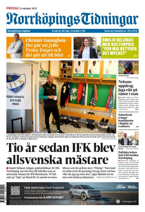 Norrköpings Tidningar 31.10.2025