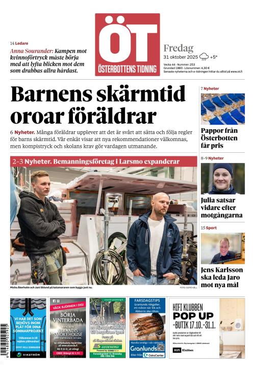 Österbottens Tidning 31.10.2025