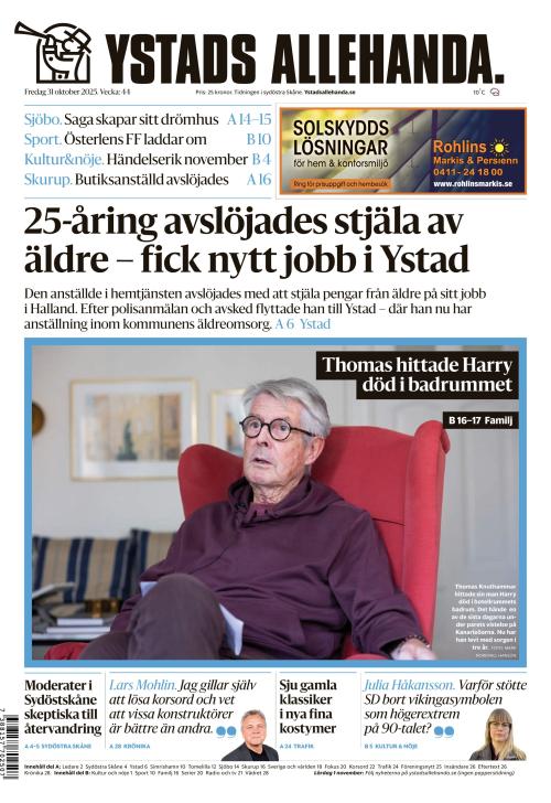 Ystads Allehanda 31.10.2025