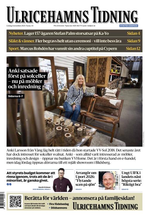 Ulricehamns Tidning 1.11.2025