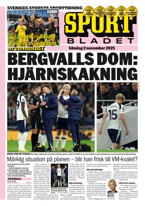 Aftonbladet Sportbladet 2.11.2025