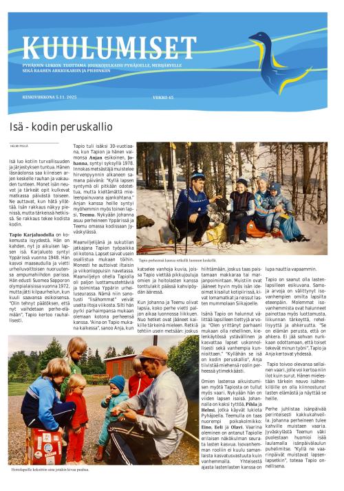 Pyhäjoen Kuulumiset 3.11.2025