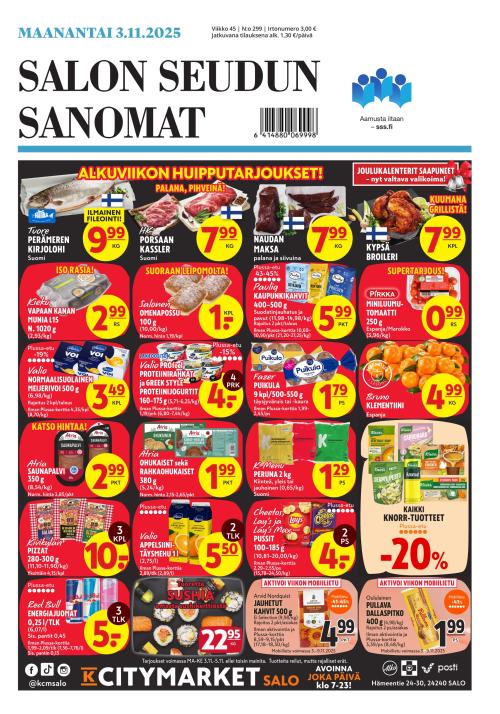 Salon Seudun Sanomat 3.11.2025