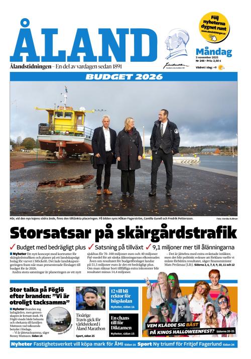 Ålandstidningen 3.11.2025