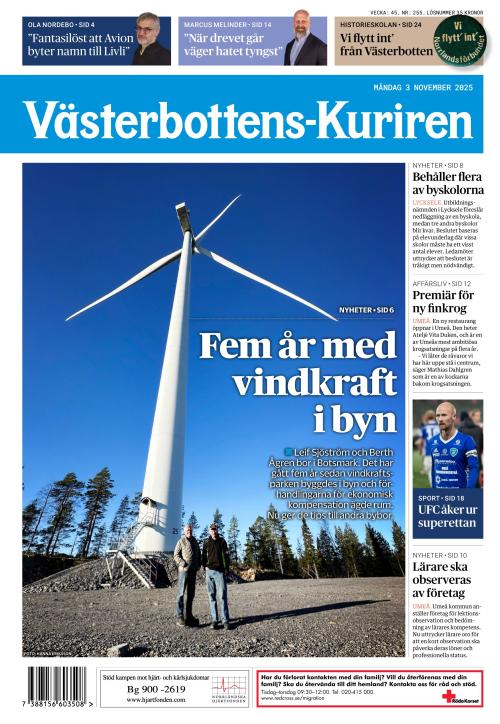 Västerbottens-Kuriren (SE) 3.11.2025