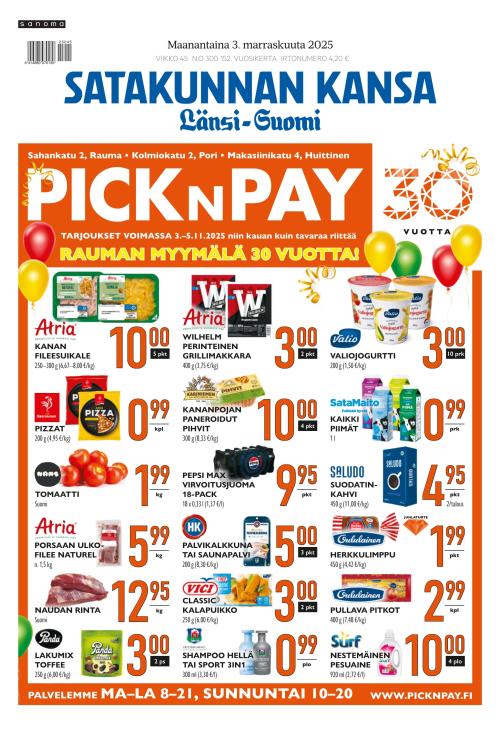 Satakunnan Kansa Länsi-Suomi 3.11.2025