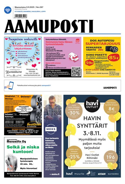 Aamuposti 3.11.2025