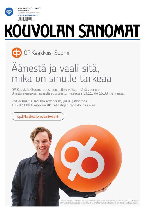 Kouvolan Sanomat 3.11.2025
